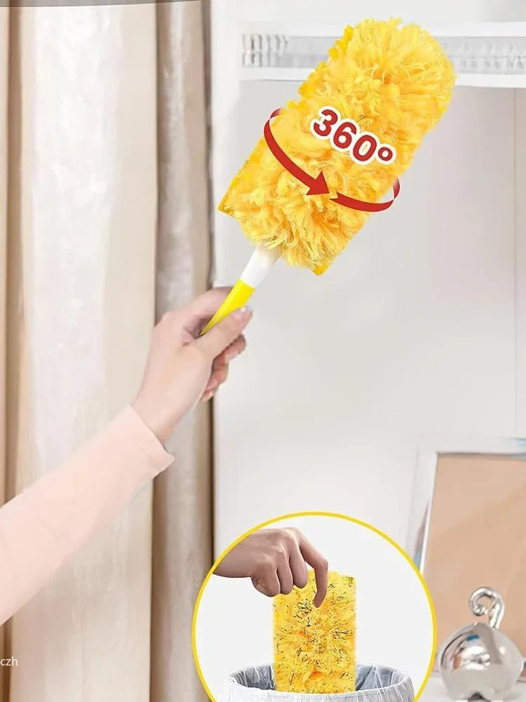 360° Electrostatic Microfiber Feather Duster – Cobweb & Dust Remover