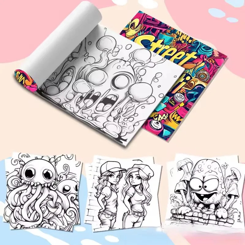 Street Graffiti Colouring Book Adult Picture