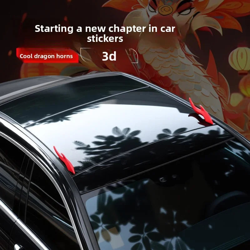 3D Dragon Horn Car Roof Decoration Sticker | SUV Truck Motorcycle