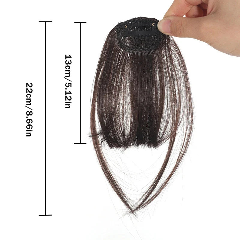 Clip-In Synthetic Air Bangs with Sideburns – Black & Brown