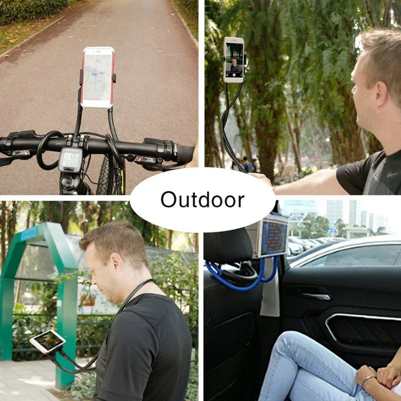 Flexible Hands-free Phone Holder Lazy Necklace Bracket Bed 360