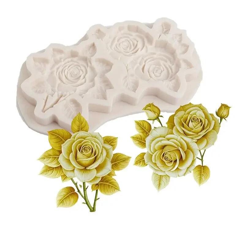 Silicone Flowers & Leaves Sugarcraft Mold | Fondant & Chocolate