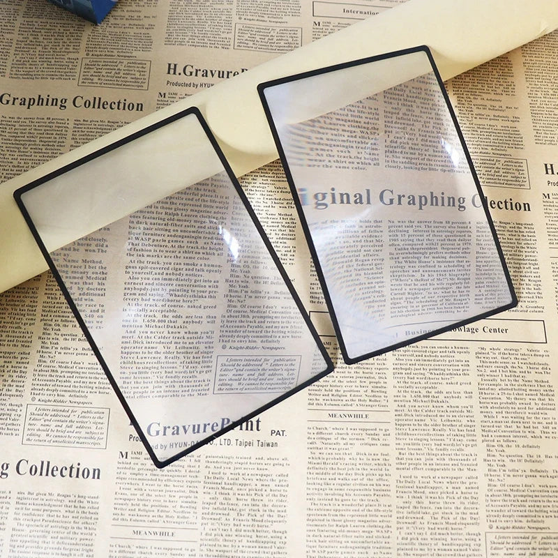 A5 Full Page 3X Magnifier – Ultra-Thin Sheet Reading Loupe