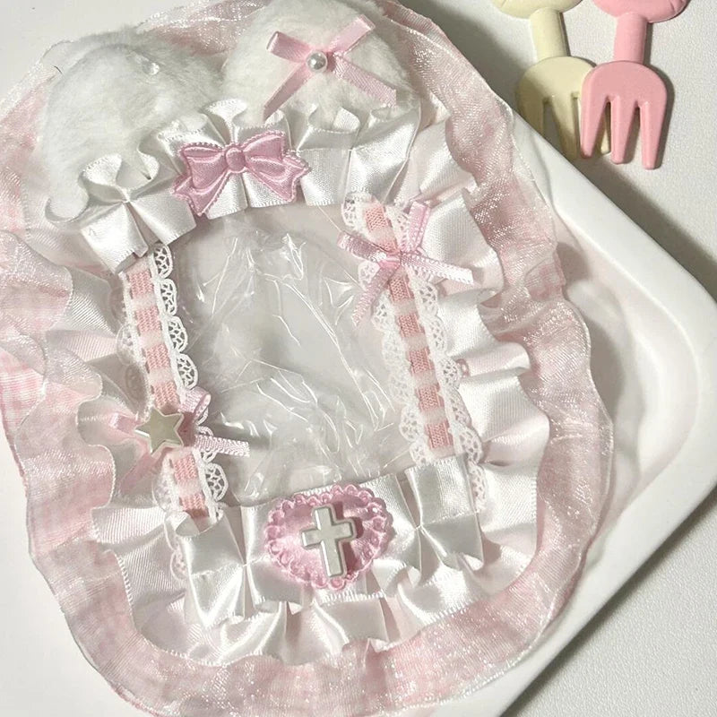 Kawaii Kpop Photocard Holder – Lolita Lace Bow Display Case