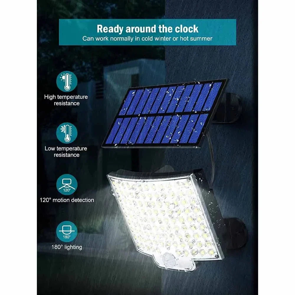 106 LED Solar Floodlight Motion Sensor Remote IP65 Waterproof