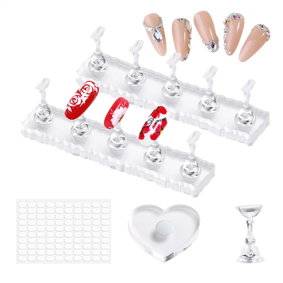Magnetic Nail Stand Set | Press-On Nail Display & Art Holder