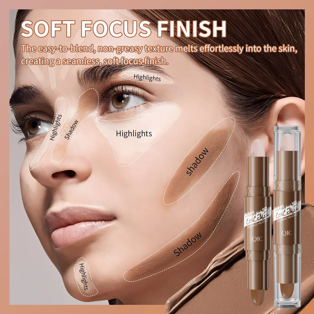 QIC Double-Ended Contour & Highlight Stick | Face Sculpting