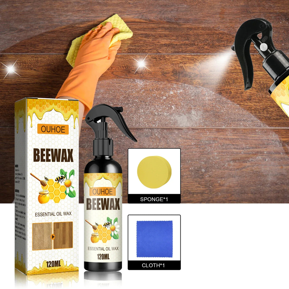 Wood Furniture Polish Spray – Nourish, Waterproof & Restore Shine