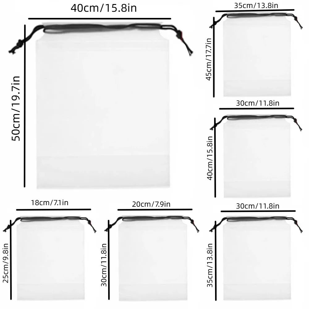 10-Pack Frosted EVA Shoe Storage Bags – Dustproof & Waterproof