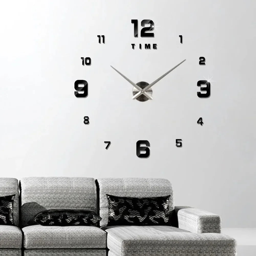 3D DIY Acrylic Wall Clock – Modern Frameless Home Decor
