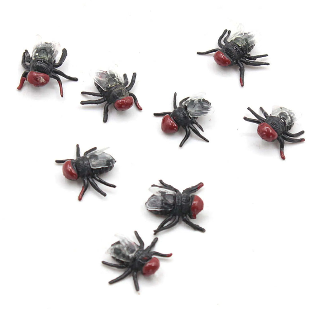 10-Pack Fake Plastic Flies – Prank Joke Toys for Parties