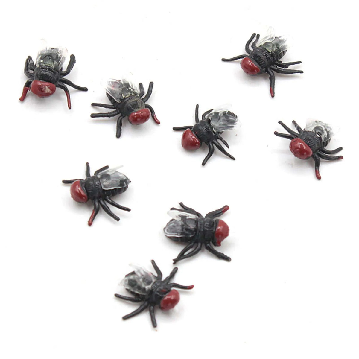 10-Pack Fake Plastic Flies – Prank Joke Toys for Parties