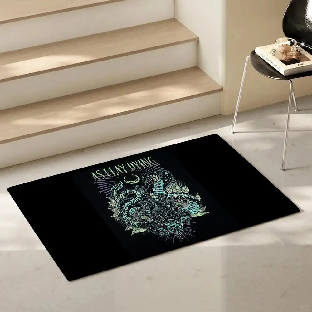 As I Lay Dying Band Flannel Floor Mat – Non-Slip Indoor Rug