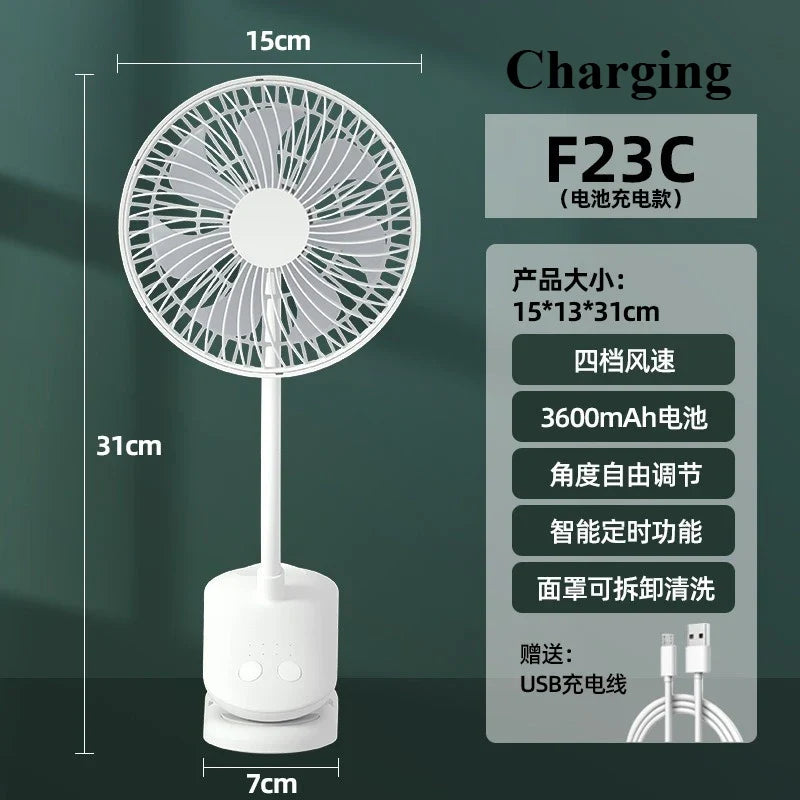 URGGU 6-Inch USB Clip Fan – 4 Speeds, Timer, Desk & Dorm