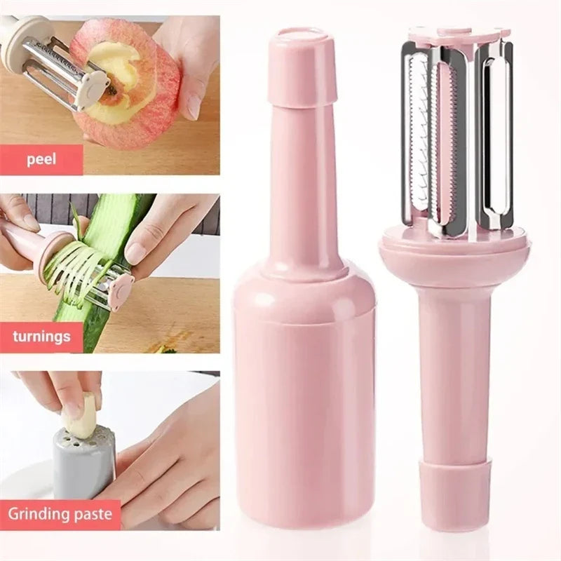 3-in-1 Stainless Steel Vegetable & Fruit Peeler with Grater