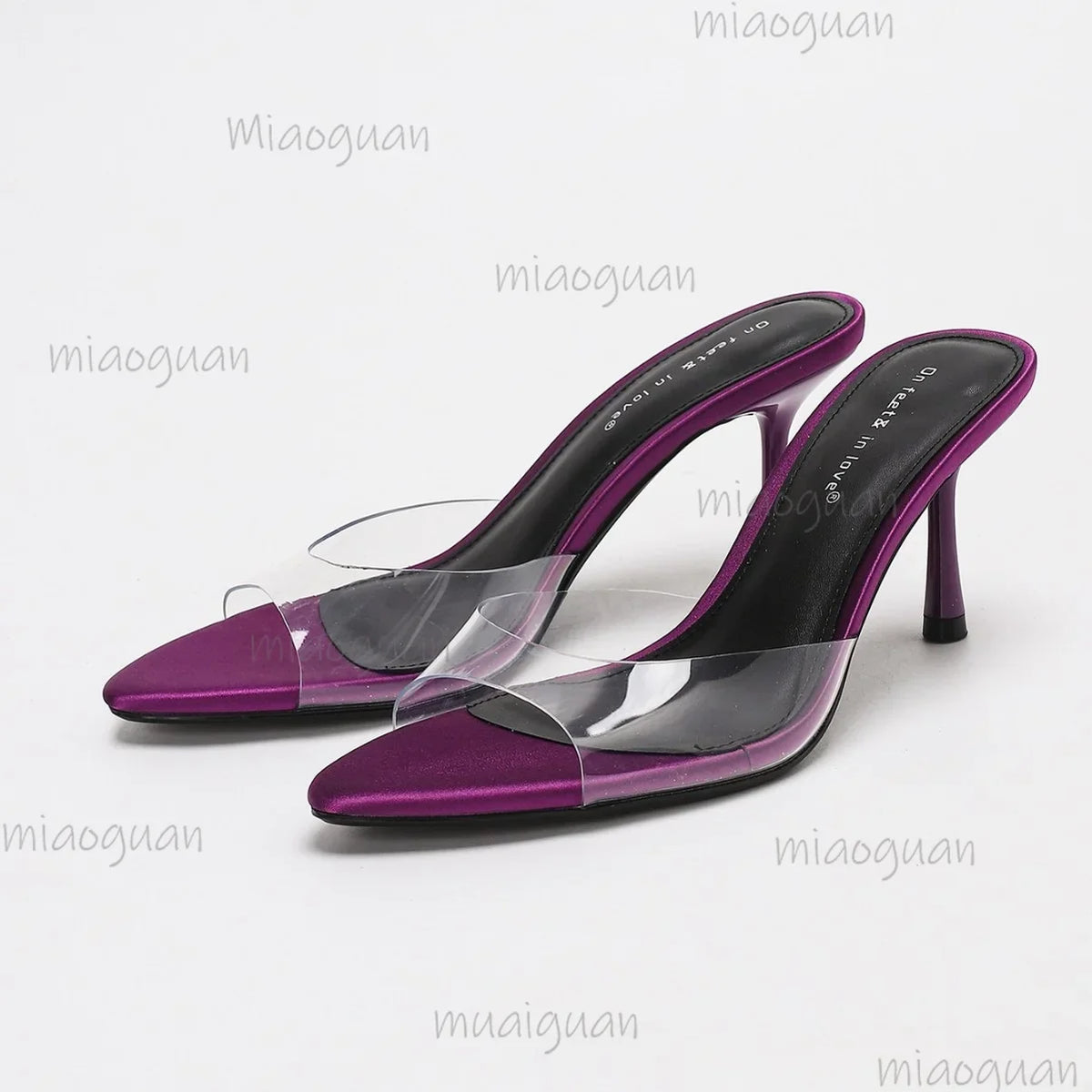 Women's Transparent Stiletto Sandals – Single Strap Open Toe
