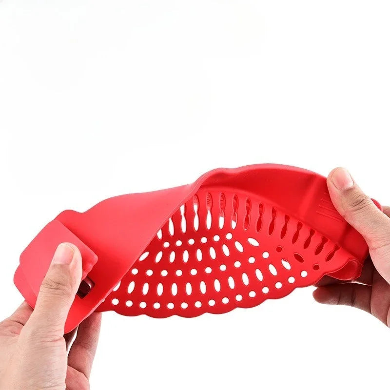 Universal Silicone Clip Pan Pot Strainer Anti Spill Food Pots Pans