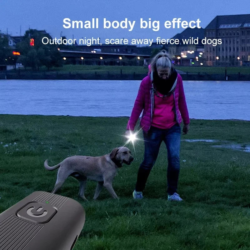 Mini Ultrasonic Dog Trainer & Bark Control Device with LED