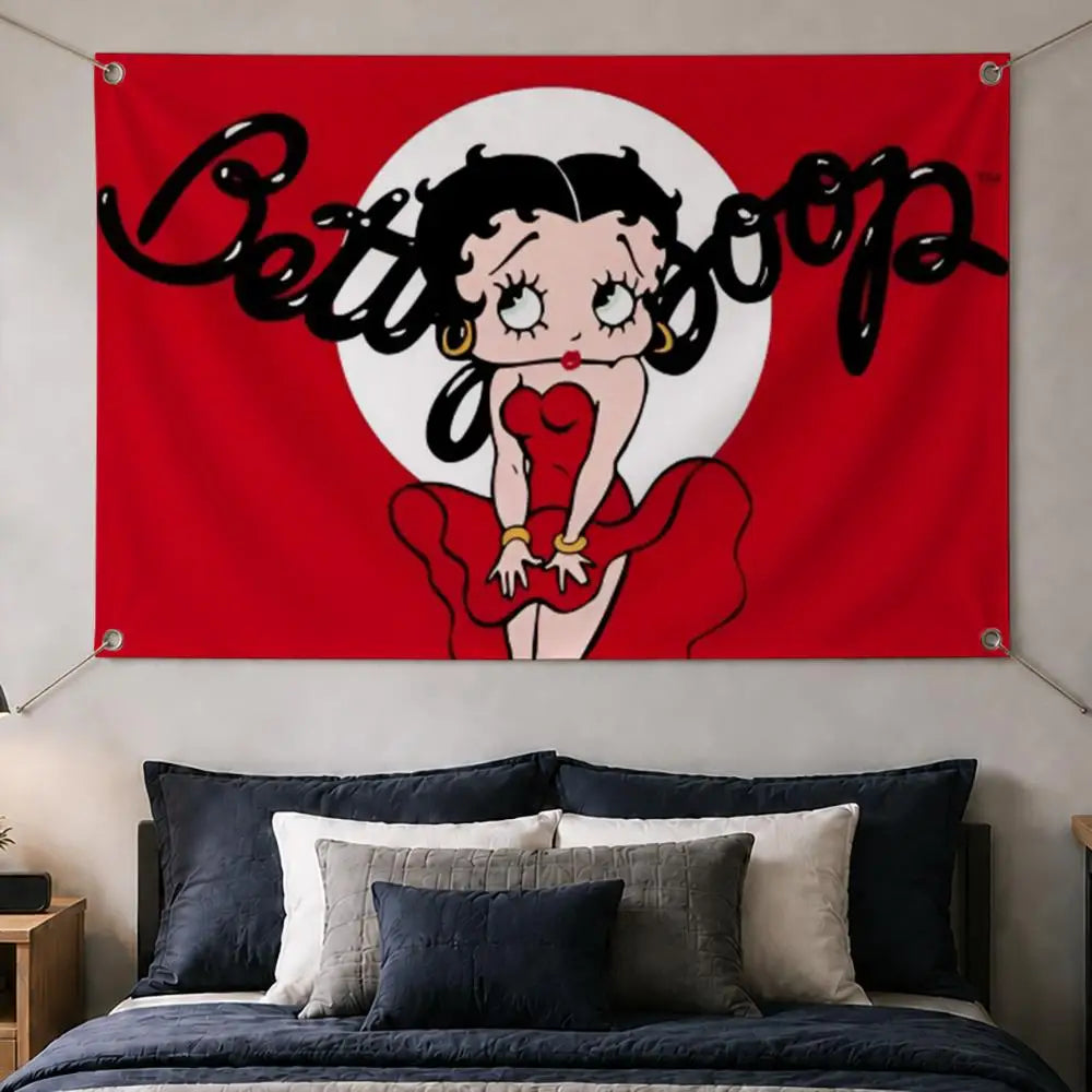 Betty Boop Wall Hanging Flag Banner – Indoor & Outdoor Decor