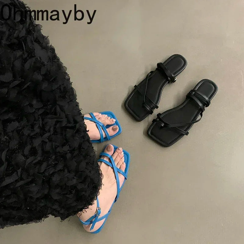Women's Clip Toe Flat Sandals – Summer Beach Fashion Shoes
