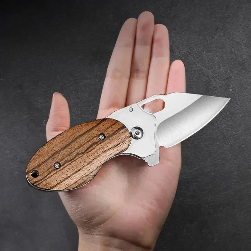 Mini Folding Pocket Knife – Stainless Steel Camping Keychain Blade