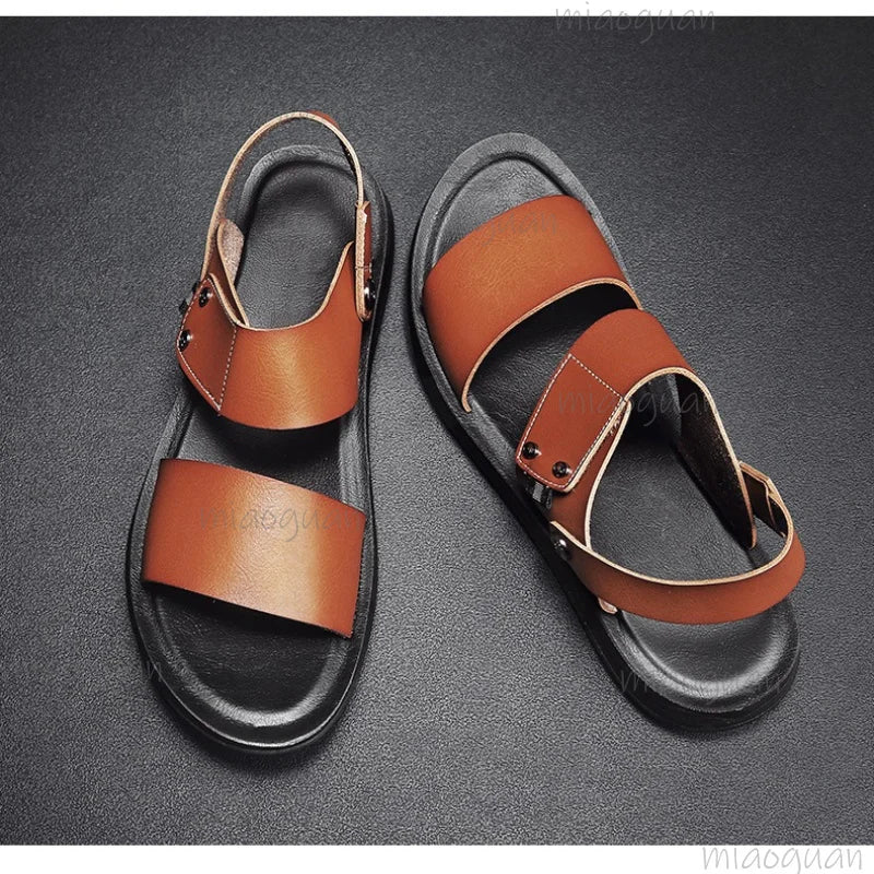 Men's Slip-On Beach Sandals – Anti-Slip Soft Sole Summer Shoes