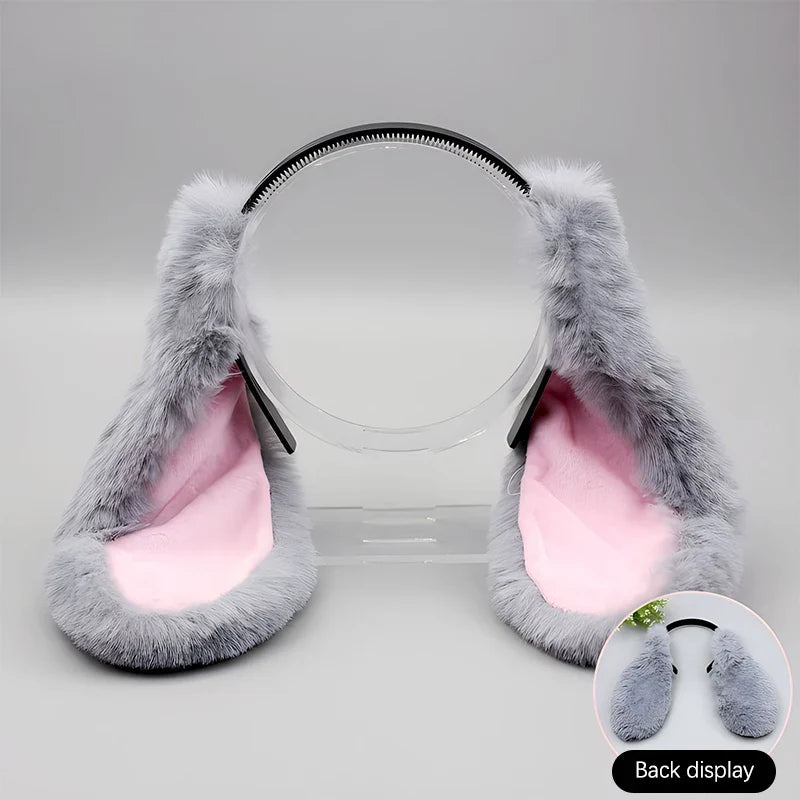 Plush Bunny Ears Headband – Cosplay & Party Hair Accessory