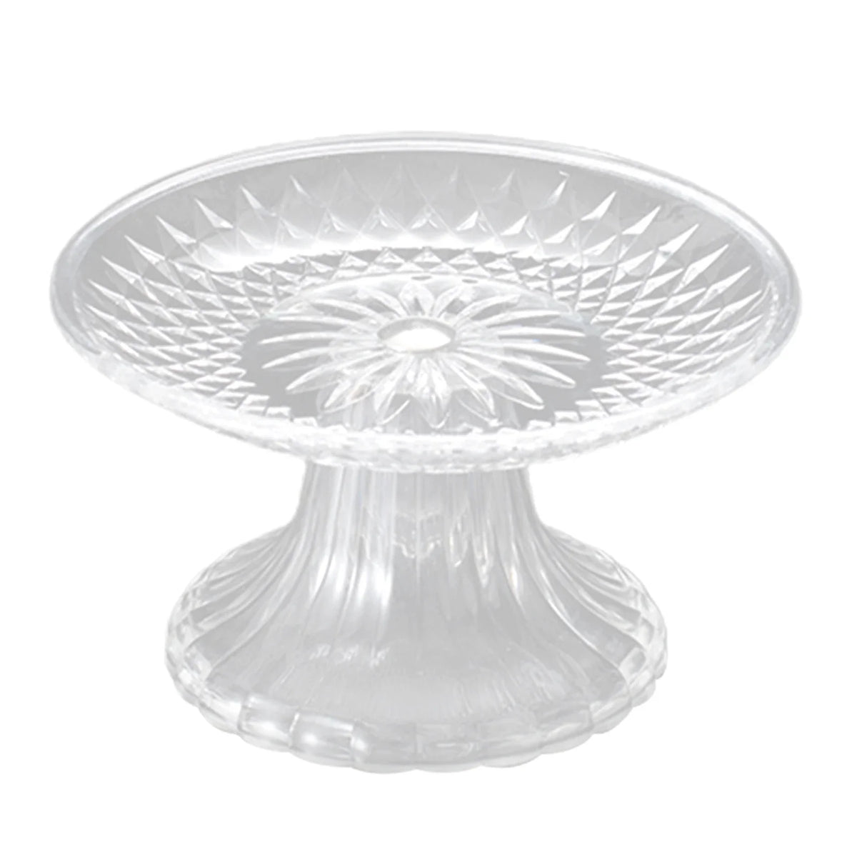 Clear Embossed Fruit & Snack Serving Tray | PET Plate 15–30cm