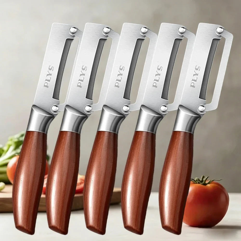 PLYS Stainless Steel Vegetable & Fruit Peeler – Non-Slip Handle