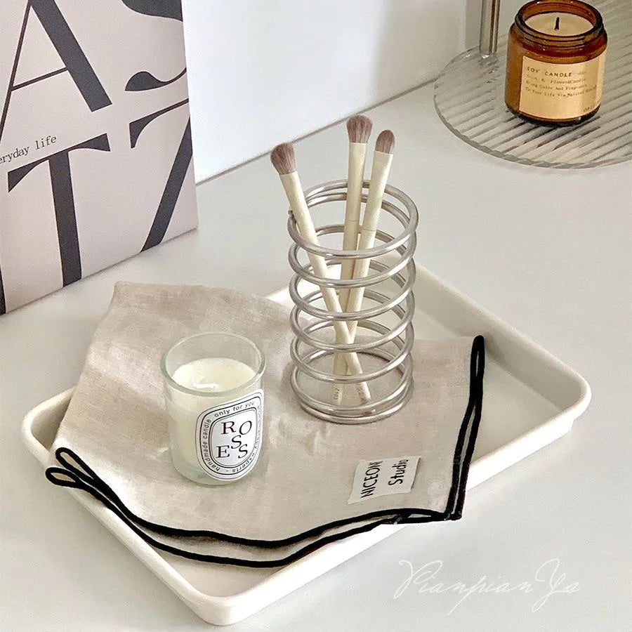 Stainless Steel Toothbrush & Pen Holder | Bathroom Organizer