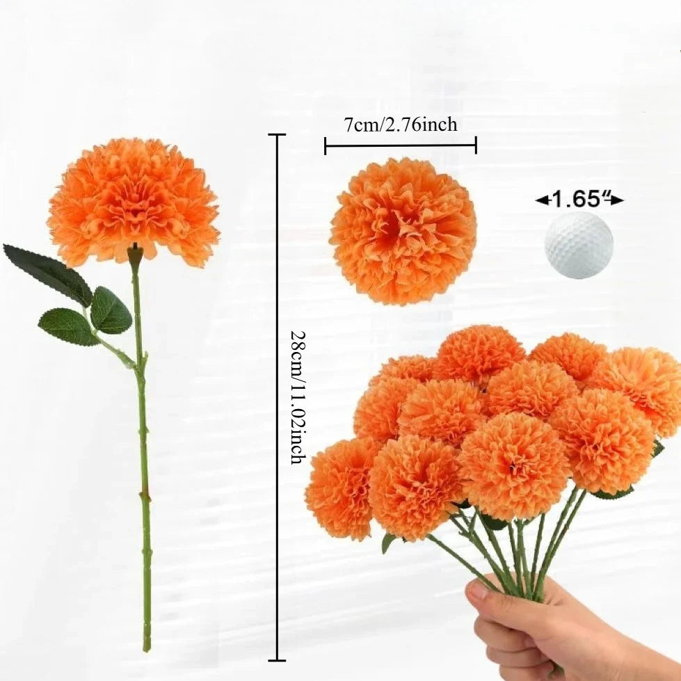 5-Pack Artificial Chrysanthemum Long Stem Flowers | Home Decor
