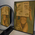 Classic Vintage Women Figure Poster – Self-Adhesive Wall Art