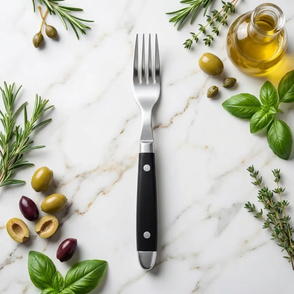 COOKCRAZE Black Stainless Steel Cutlery Set – Dishwasher Safe