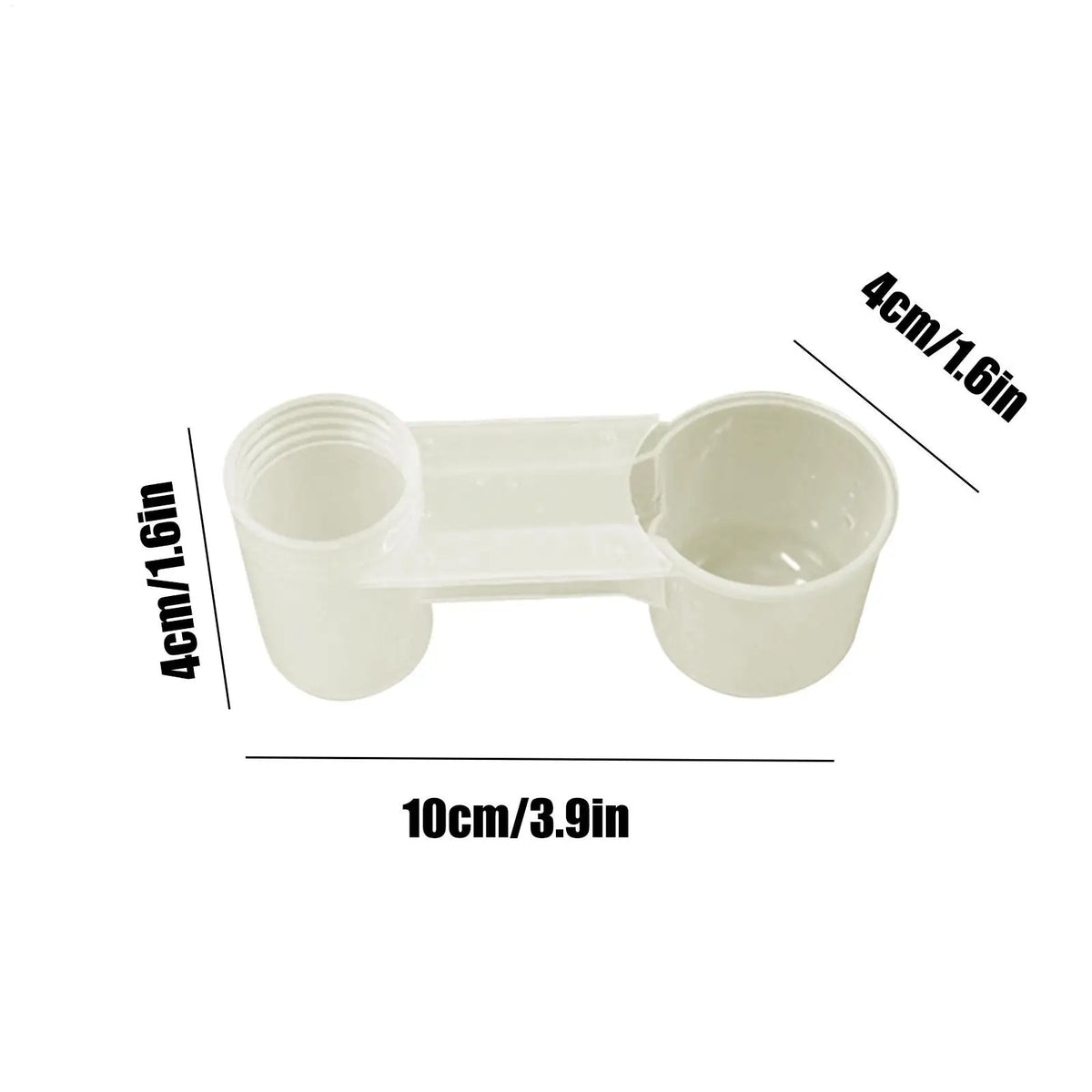 Double-Port Bird Water Dispenser – Splash-Proof Drinker Cup