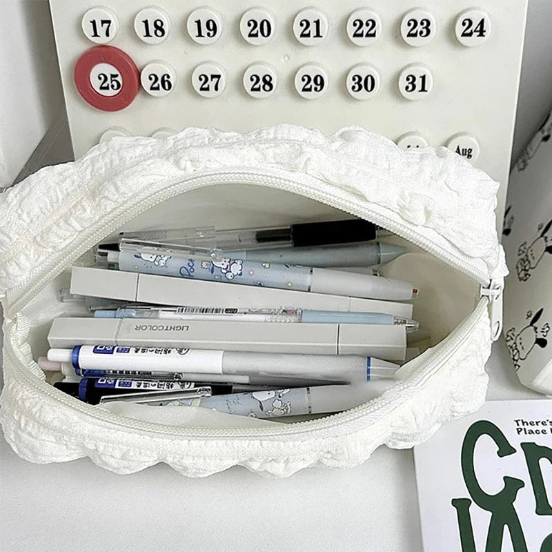 Pillow Pencil Case – Large Capacity Polyester Cosmetic Bag