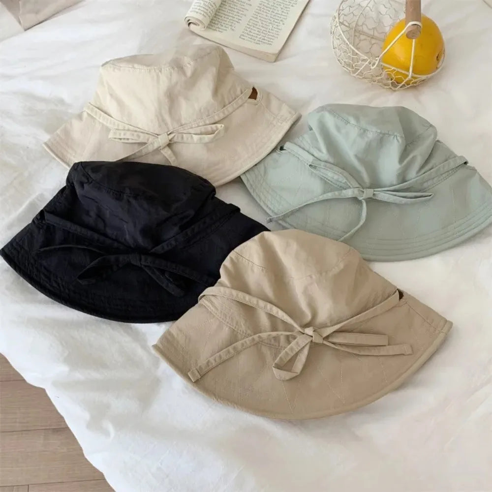 Lace-Up Fisherman Bucket Hat – Knit Sun Hat for Women
