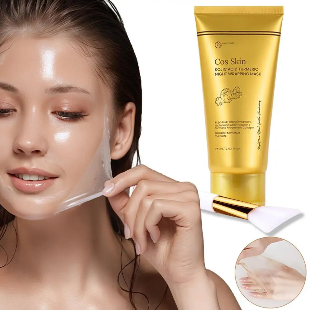 Kojic Acid Turmeric Overnight Peel-Off Mask – Collagen & Retinol