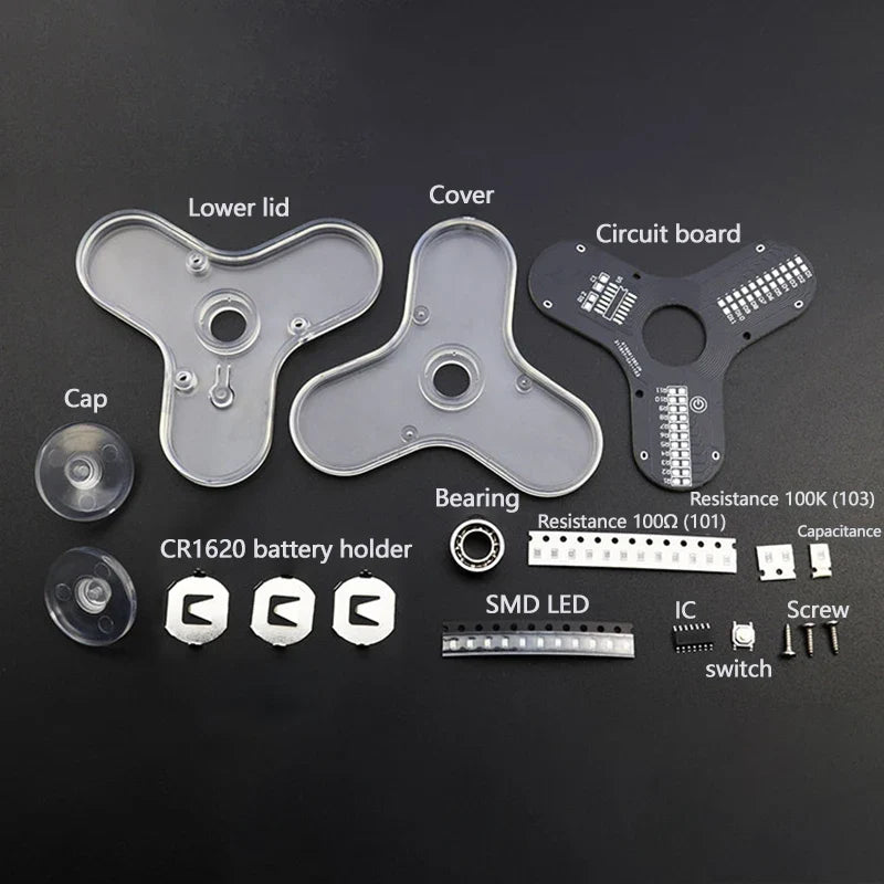 LED Fingertip Gyro DIY Kit – Soldering Circuit Board Project