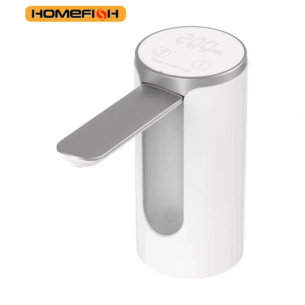 HOMEFISH Electric Water Bottle Pump | USB-C, LED, 3 Settings