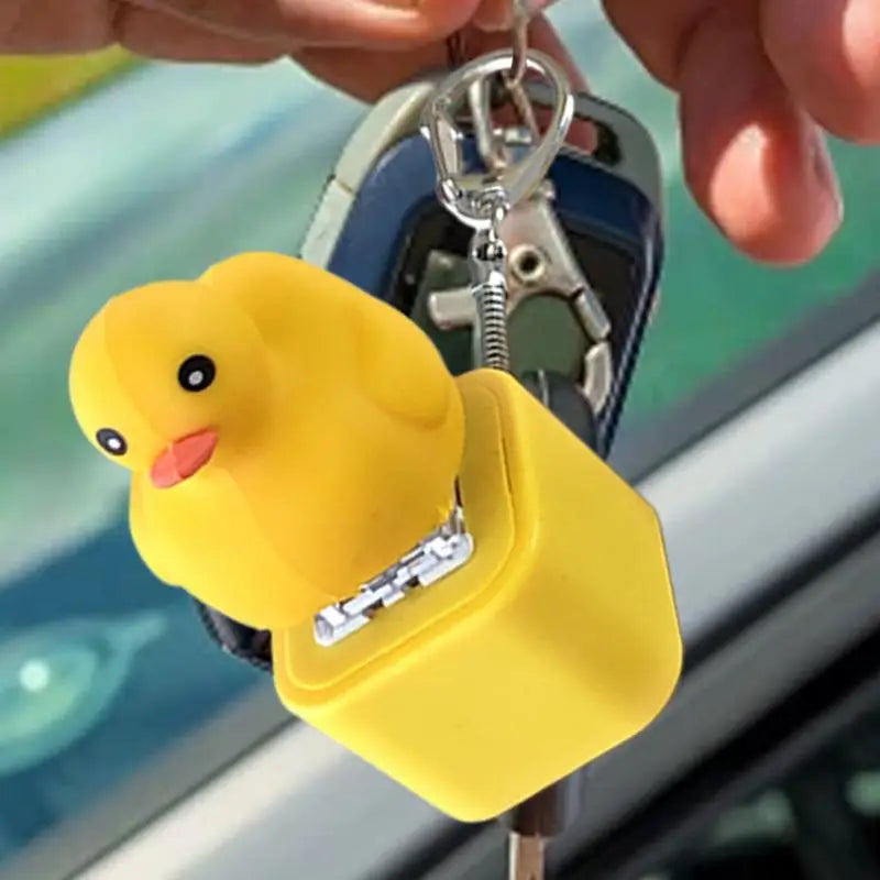 Keyboard Bag Charm Fidget Clicker Small Backpack Ornament Duck Shape