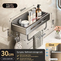 No-Drill Suction Cup Bathroom Shelf & Shampoo Holder Rack