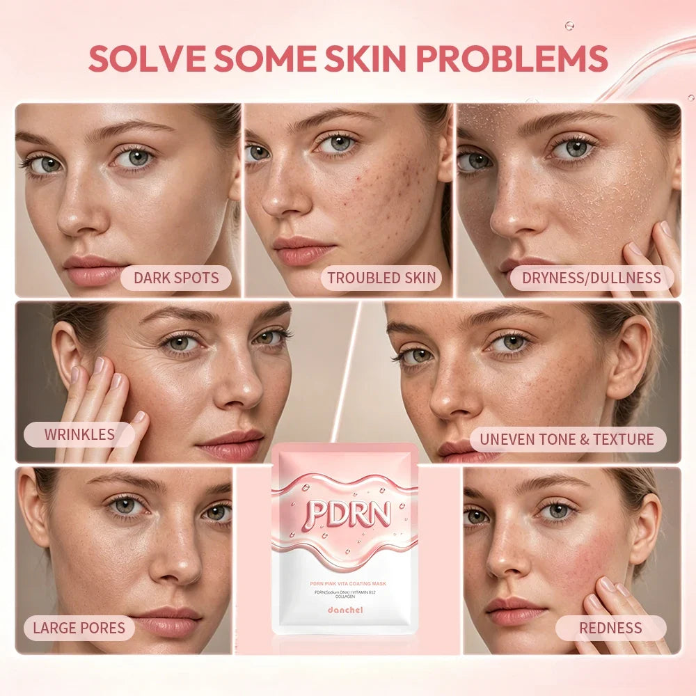 10-Pack PDRN Salmon DNA Sheet Masks – Hydrating & Firming