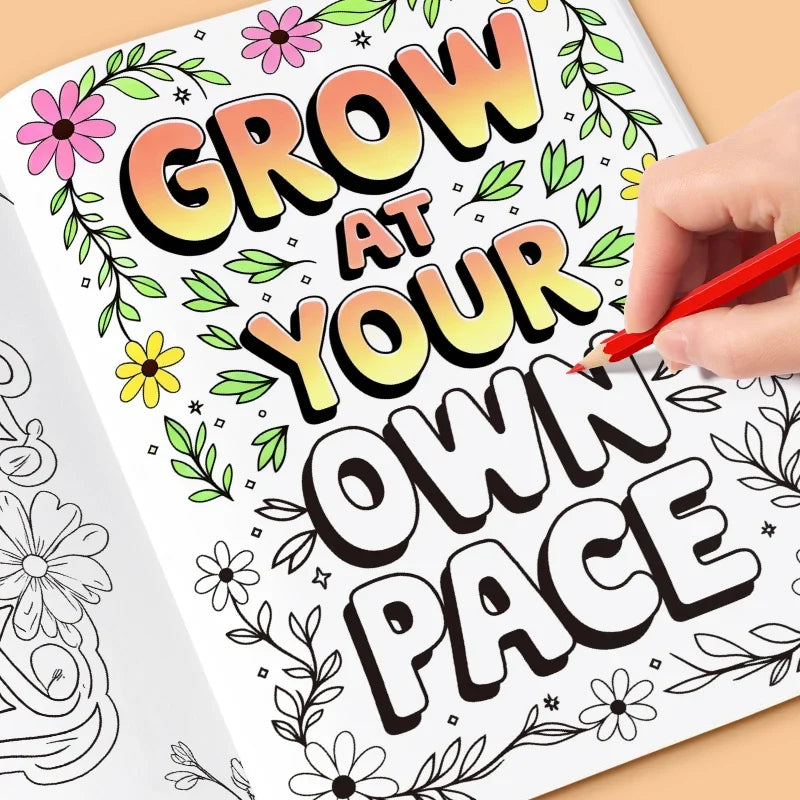 32 Pages Mental Health Coloring Book Adults Happiness Small Moments