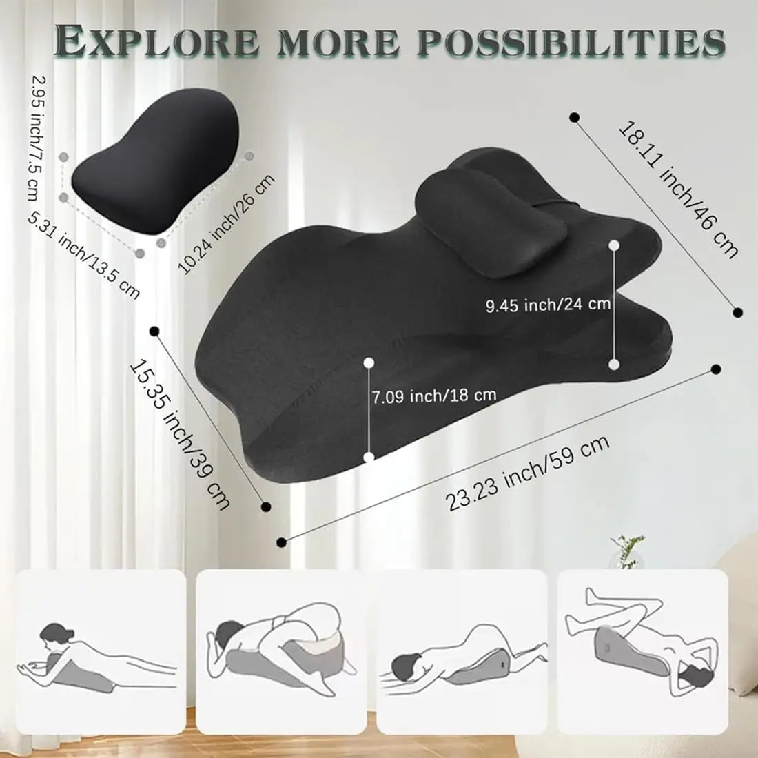 U-Shape Face Down Prone Position Pillow | Bed Support Cushion