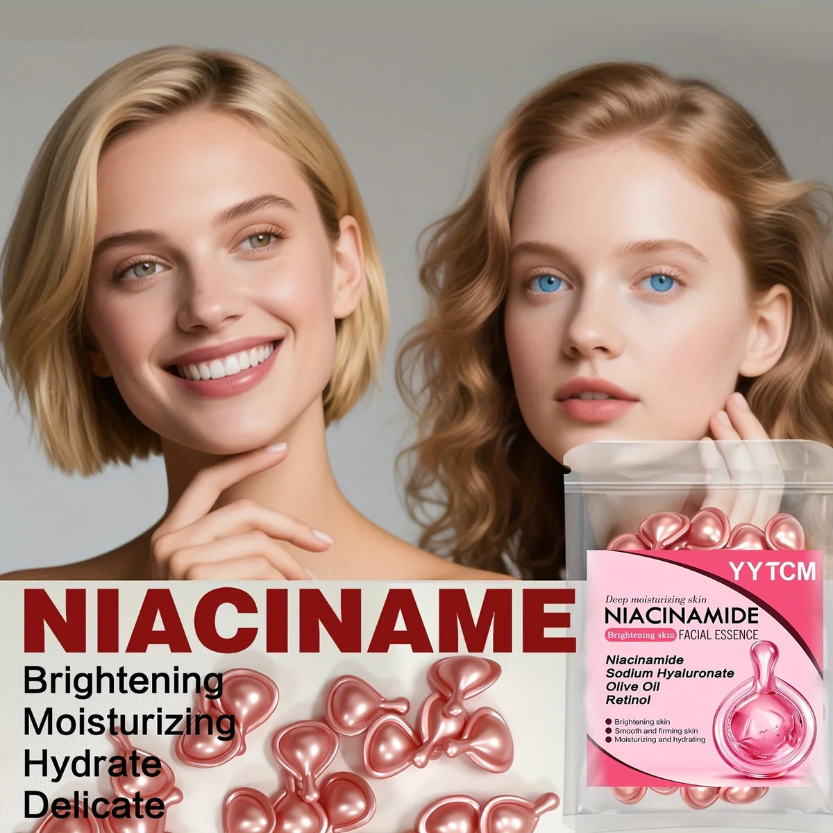 Niacinamide & Retinol Facial Essence Capsules – 30ct Serum