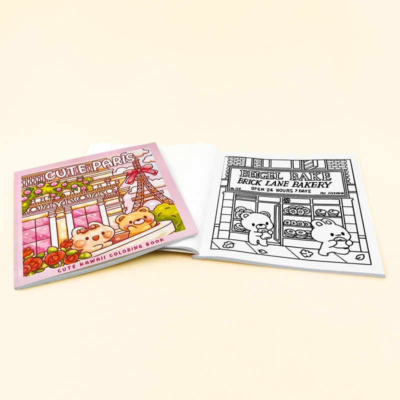 Adult Teen Coloring Book Comfy Patterns Bold Easy Cute Cartoon