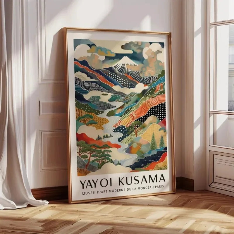 Mount Fuji Canvas Print | Yayoi Kusama Japanese Art Poster