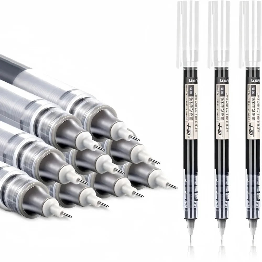 12-Pack 0.5mm Gel Ink Pens – Fast Drying, Large Capacity