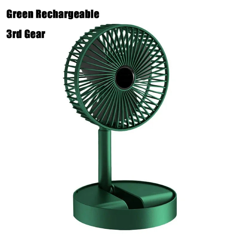 Foldable USB Desktop Fan – Portable Rechargeable Low Noise