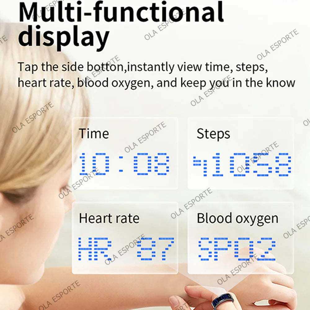 Smart Ring LED | Heart Rate, SpO2, Sleep & Steps Tracker